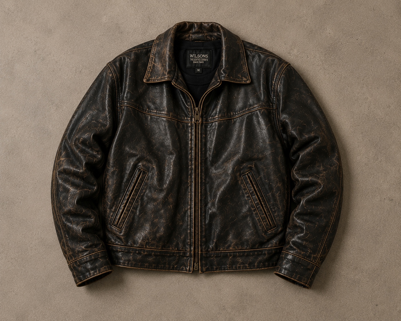 Distressed Leather Jacket